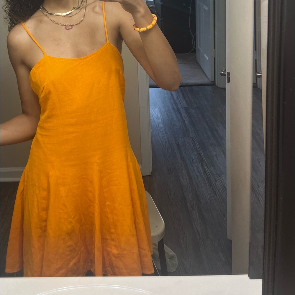 Orange beach dress